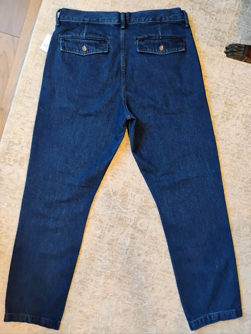 NWT 34x32 GAP Straight Dark Wash Trouser Jeans Flat Front NWT